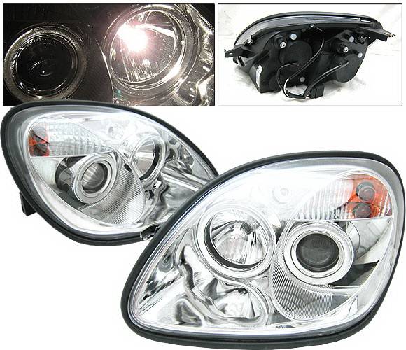 4 Car Option - Mercedes-Benz SLK 4 Car Option Projector Headlights - Chrome - LP-MBSLK98CC-YD-NR