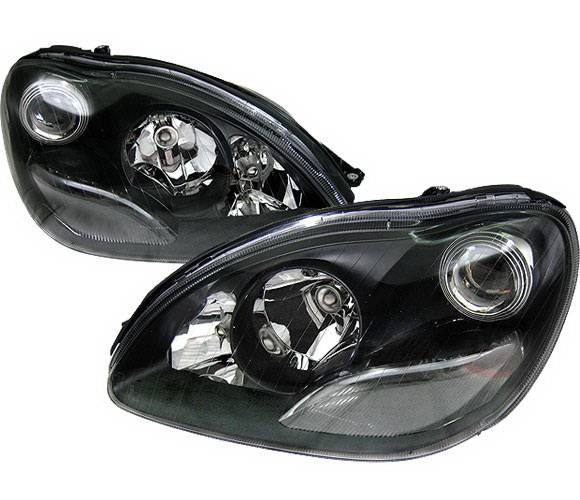 4 Car Option - Mercedes-Benz S Class 4 Car Option Halo Projector Headlights - Black - LP-MBW220BC-9