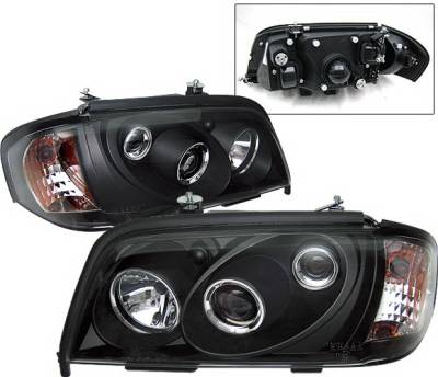 4 Car Option - Mercedes-Benz C Class 4 Car Option Projector Headlights - Black - LP-MBZC94B-YD