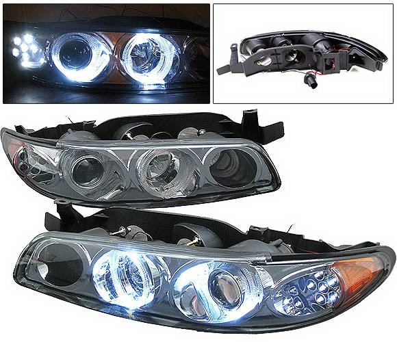 4 Car Option - Pontiac Grand Prix 4 Car Option Projector Headlights - Smoke - LP-PGPX97SM-1