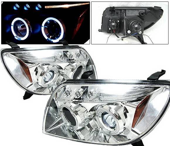 4 Car Option - Toyota 4Runner 4 Car Option Dual Halo Projector Headlights - Chrome - LP-T4R03CB-5