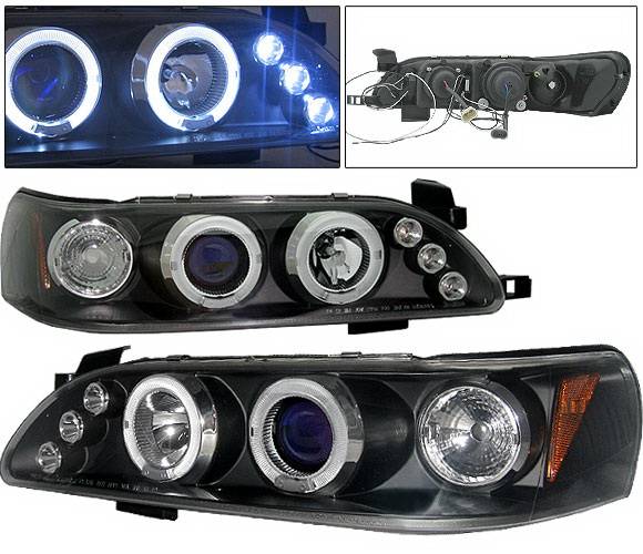 4 Car Option - Toyota Corolla 4 Car Option LED Halo Projector Headlights - Black - 1PC - LP-TCL93BC-5