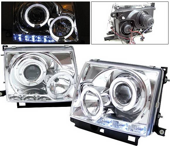 4 Car Option - Toyota Tacoma 4 Car Option Halo Projector Headlights - Chrome - LP-TTA97C-YD