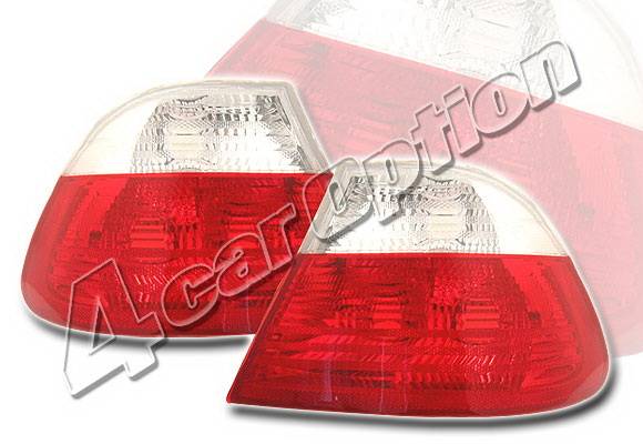 4 Car Option - BMW 3 Series 2DR 4 Car Option Euro Taillights - Red & Clear - LT-B462-KS
