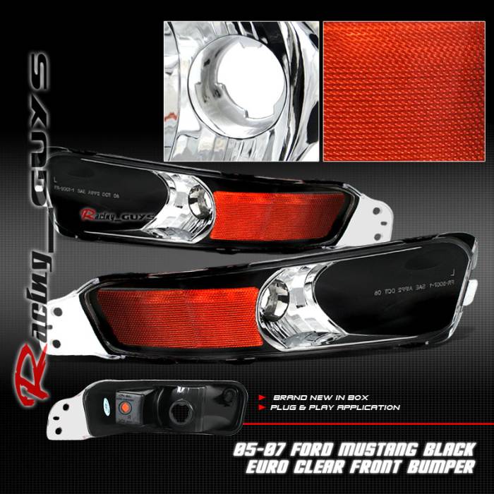 Custom - Black Clear Amber Turn Signal Lights