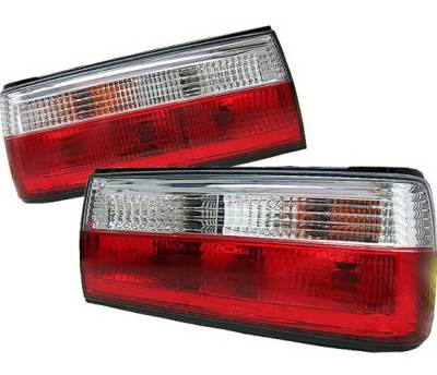 4 Car Option - BMW 3 Series 4 Car Option Taillights - Red & Clear - LT-BE30RC-9