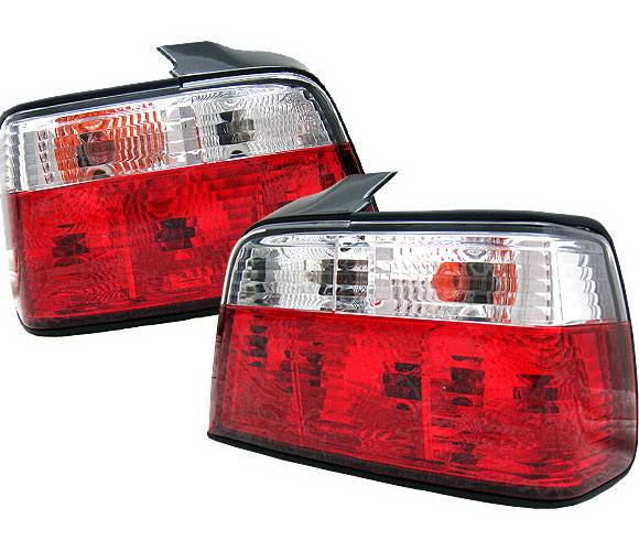 4 Car Option - BMW 3 Series 4 Car Option Taillights - Red & Clear - LT-BE36RC-9