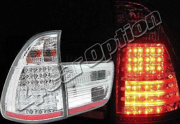 4 Car Option - BMW X5 4 Car Option LED Taillights - Chrome - LT-BE5300LEDC-YD