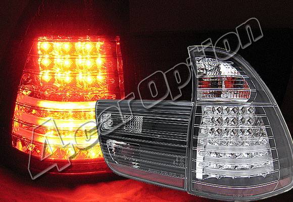4 Car Option - BMW X5 4 Car Option LED Taillights - Black - LT-BE5300LEDJB-YD