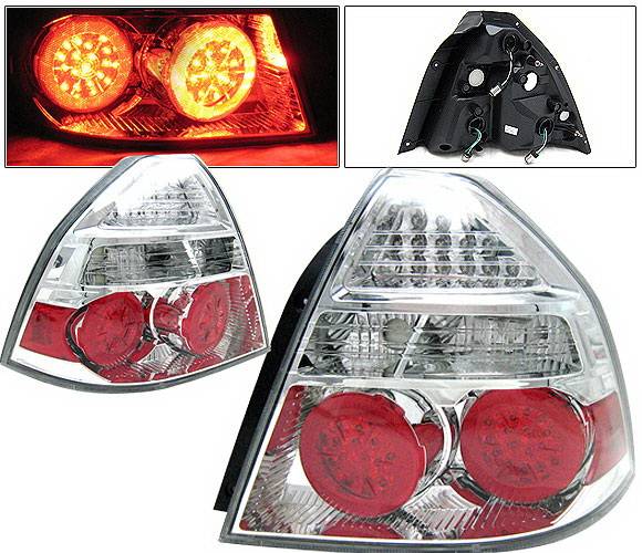 4 Car Option - Chevrolet Aveo 4 Car Option LED Taillights - Chrome - LT-CAV07LEDC-KS