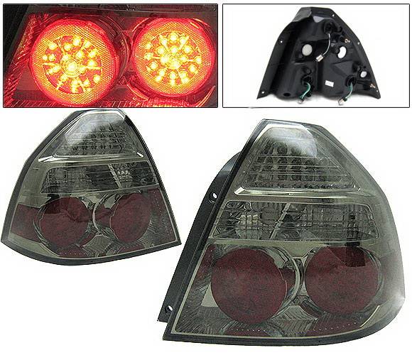 4 Car Option - Chevrolet Aveo 4 Car Option LED Taillights - Smoke - LT-CAV07LEDSM-KS