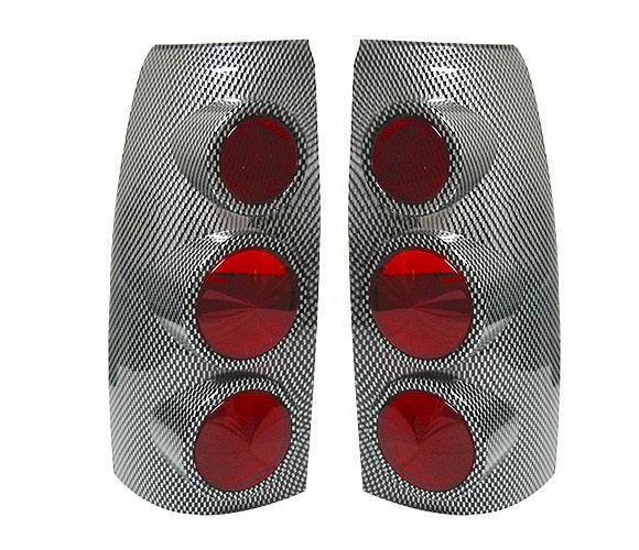 4 Car Option - Chevrolet C10 4 Car Option Taillight Cover - Carbon Fiber - LTC-GC88CF