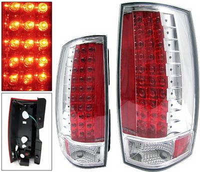 4 Car Option - Chevrolet Suburban 4 Car Option LED Taillights - Chrome - LT-CT07LEDC-KS
