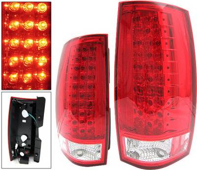 4 Car Option - Chevrolet Suburban 4 Car Option LED Taillights - Red - LT-CT07LEDR-KS