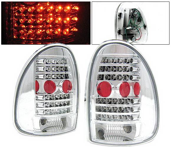 4 Car Option - Dodge Caravan 4 Car Option LED Taillights - Chrome - LT-DC96LEDC-KS