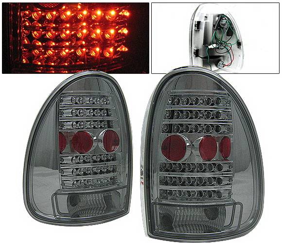 4 Car Option - Plymouth Voyager 4 Car Option LED Taillights - Smoke - LT-DC96LEDSM-KS