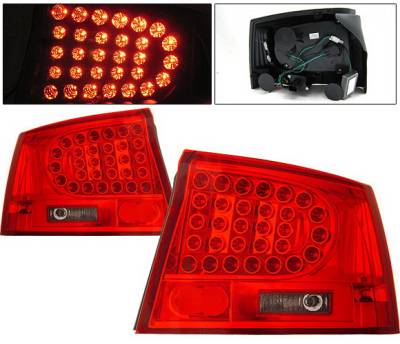 4 Car Option - Dodge Charger 4 Car Option LED Taillights - Red & Smoke - LT-DCHAR06LEDRSM-KS