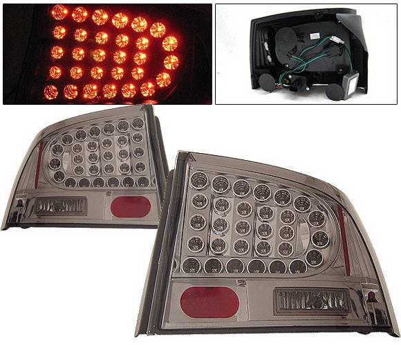 4 Car Option - Dodge Charger 4 Car Option LED Taillights - Smoke - LT-DCHAR06LEDSM-KS