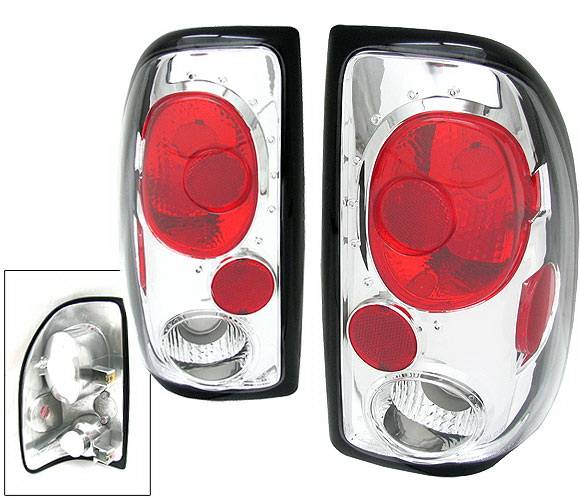 4 Car Option - Dodge Dakota 4 Car Option Altezza Taillights - Chrome - LT-DD97A-KS