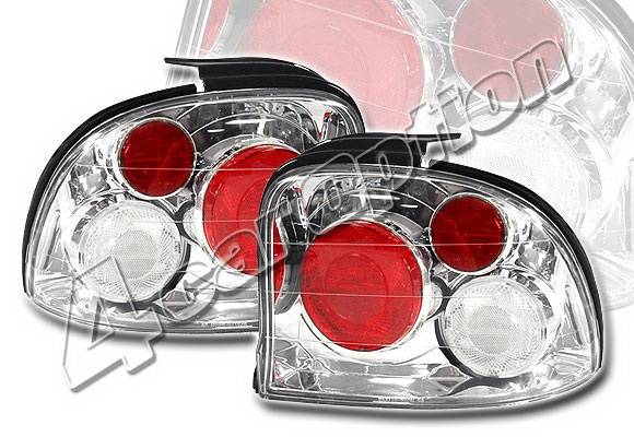 4 Car Option - Dodge Neon 4 Car Option Altezza Taillights - Chrome - LT-DN954A-YD