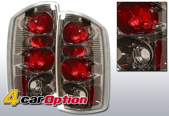 4 Car Option - Dodge Ram 4 Car Option Altezza Taillights - Gunmetal - LT-DR02G-YD