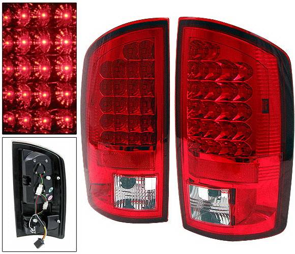 4 Car Option - Dodge Ram 4 Car Option LED Taillights - Red - LT-DR02LEDR