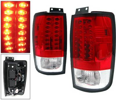 4 Car Option - Ford Expedition 4 Car Option LED Taillights - Red - LT-FE97LEDR