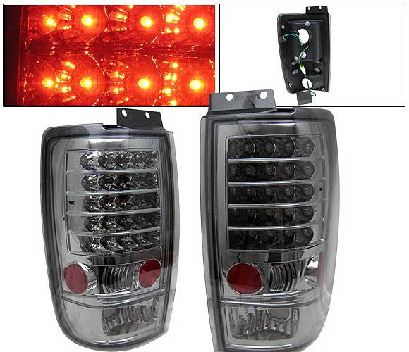 4 Car Option - Ford Expedition 4 Car Option LED Taillights - Smoke - LT-FE97LEDSM-KS