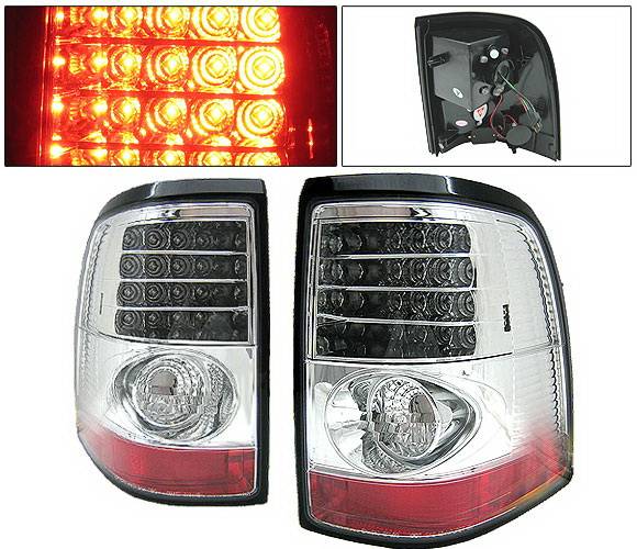 4 Car Option - Ford Explorer 4 Car Option LED Taillights - Chrome - LT-FER02LEDC-YD