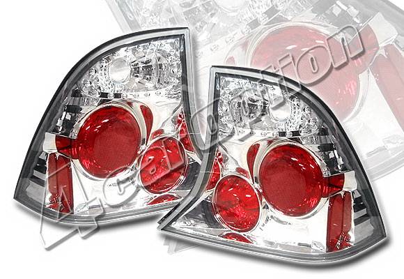 4 Car Option - Ford Focus 4DR 4 Car Option Altezza Taillights - Chrome - LT-FF004A-YD
