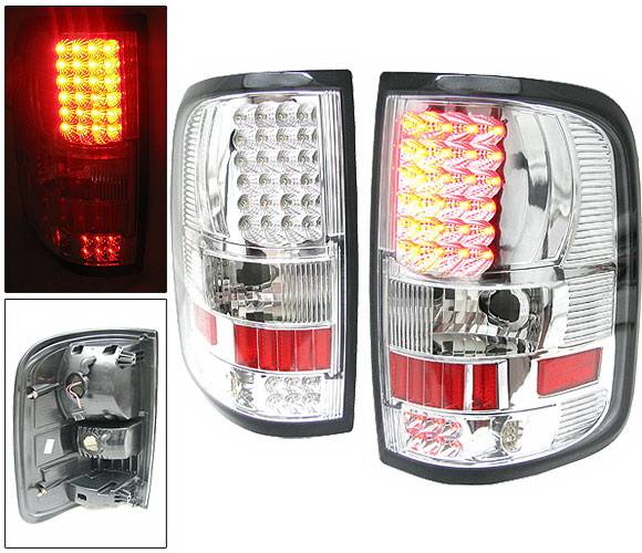 4 Car Option - Ford F150 4 Car Option LED Taillights - Chrome - LT-FF15004LEDC-6