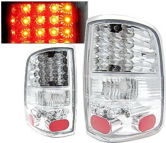 4 Car Option - Ford F150 4 Car Option LED Taillights - Chrome - LT-FF15004LEDC-KS