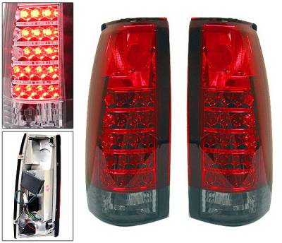 4 Car Option - Chevrolet C10 4 Car Option LED Altezza Taillights - Red & Smoke - LT-GC88RSM-LED