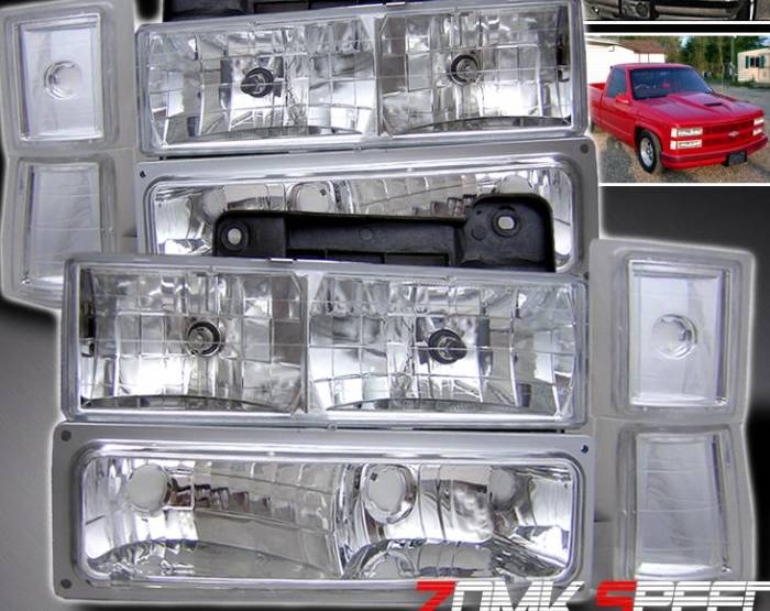 Custom - Chrome Headlights with Bumper Lights