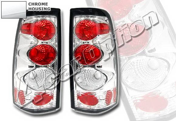 4 Car Option - Chevrolet Silverado 4 Car Option Altezza Taillights - Version 2 - Chrome - LT-GSV99A2-KS