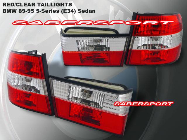 Custom - Euro RED Clear Tail Lights