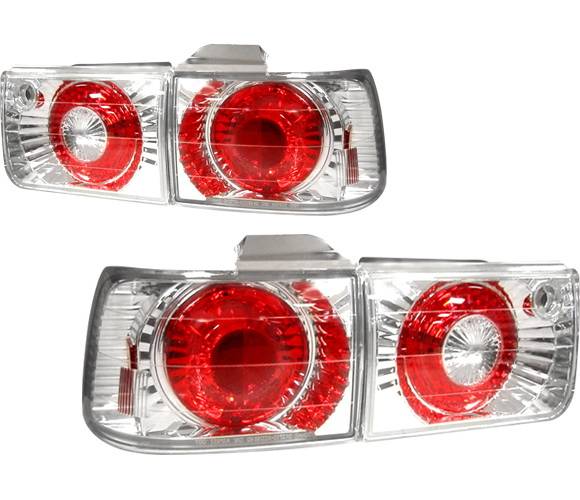 4 Car Option - Honda Accord 4 Car Option Altezza Taillights - V2 - Chrome - LT-HA92A2-YD