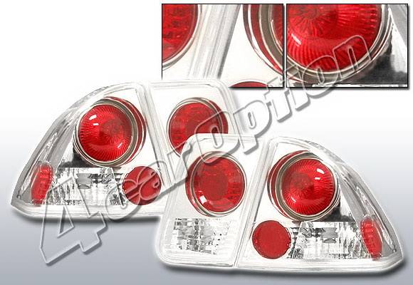 4 Car Option - Honda Civic 4DR 4 Car Option Altezza Taillights - Chrome - LT-HC014A-KS