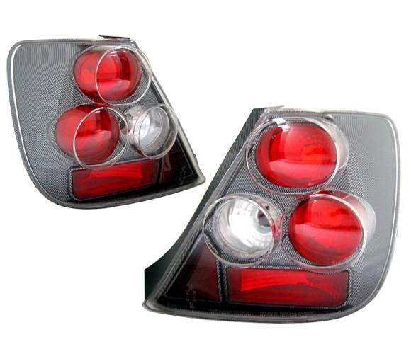 4 Car Option - Honda Civic HB 4 Car Option Altezza Taillights - Carbon Fiber Style - LT-HC03F-YD