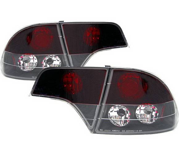 4 Car Option - Honda Civic 4DR 4 Car Option Altezza Taillights - Black - LT-HC064JB-5