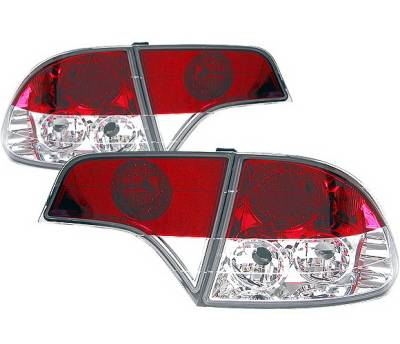 4 Car Option - Honda Civic 4DR 4 Car Option Taillights - Red & Clear - LT-HC064RC-5
