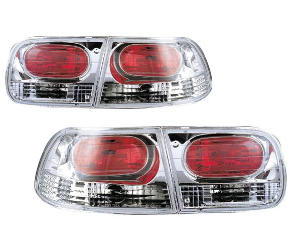 4 Car Option - Honda Civic 2DR & 4DR 4 Car Option Altezza Taillights - Chrome - LT-HC922A-YD