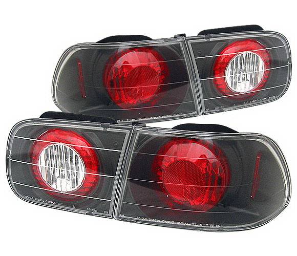 4 Car Option - Honda Civic 2DR & 4DR 4 Car Option Altezza Taillights - V3 - Black - LT-HC92JB3-YD