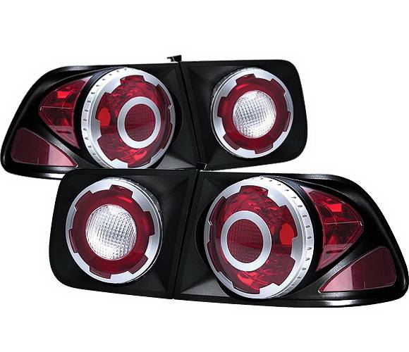4 Car Option - Honda Civic 2DR 4 Car Option Taillights - Black - LT-HC962DB-9