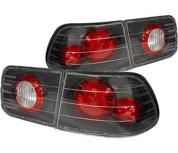 4 Car Option - Honda Civic 2DR 4 Car Option Altezza Taillights - Black - LT-HC962JB-YD