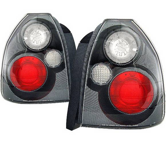 4 Car Option - Honda Civic HB 4 Car Option Altezza Taillights - Carbon Fiber Style - LT-HC963F-YD