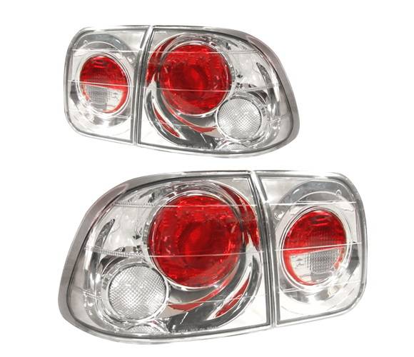 4 Car Option - Honda Civic 4DR 4 Car Option Altezza Taillights - Chrome - LT-HC964A-YD