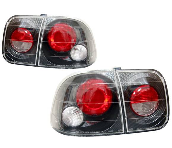 4 Car Option - Honda Civic 4DR 4 Car Option Altezza Taillights - Carbon Fiber Style - LT-HC964F-YD