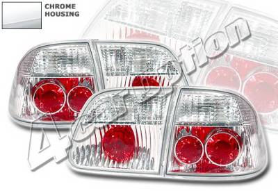 4 Car Option - Honda Civic 4DR 4 Car Option Altezza Taillights - V1 - Chrome - LT-HC994A1-KS