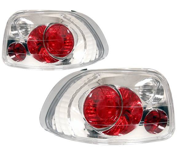 4 Car Option - Honda Del Sol 4 Car Option Altezza Taillights - Chrome - LT-HD93A-YD